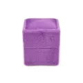 Scatola per anelli quadrata in velluto viola con coperchio, elegante astuccio per gioielli. - Scatola per anello singolo quadrilatera / Viola