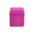 Scatola per anelli quadrata in velluto rosa con coperchio, astuccio regalo per gioielli. - Scatola per anello singolo quadrilatera / Rosa