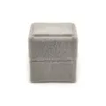 Scatola per anelli in velluto grigio, astuccio portagioie quadrato per proposta. - Scatola per anello singolo quadrilatera / Grigio