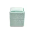 Scatola per anelli quadrata in velluto azzurro verde menta espositore porta gioielli - Scatola per anello singolo quadrilatera / Verde menta