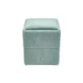Scatola per anelli quadrata in velluto verde menta con coperchio, ideale per proposte. - Scatola per anello singolo quadrilatera / Verde Menta Chiaro