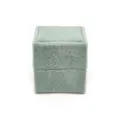 Scatola per anelli in velluto verde quadrato cofanetto gioielli morbido espositore - Scatola per anello singolo quadrilatera / Verde