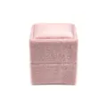 Scatola per anelli quadrata in velluto rosa per esposizione di gioielli, custodia elegante. - Scatola per anello singolo quadrilatera / Rosa