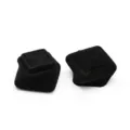 Coussins de présentation de bague en velours noir, inserts de boîte à bijoux souples. - Boîte Carrée à Base Rotative / Noir