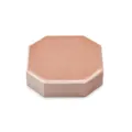 Boîte à bijoux octogonale en velours rose pour bagues et pendentifs, boîte de rangement. - Rose