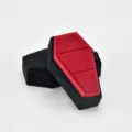Gothic velvet coffin ring box Halloween jewelry storage box red and black gift packaging - G90 Ring Box (Black & Red Colorway)
