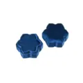 Blue velvet ring box clover shape proposal ring box luxury jewelry packaging box storage case - Dark Blue (G119)