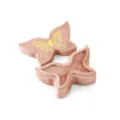 Boîte à bague papillon en velours rose écrant de rangement bijoux mignon coffret - Style Papillon(G86) / 100x60x44mm / Rose poudré