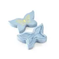 Blue velvet butterfly ring jewelry box creative storage organizer gift case packaging - Blue Gray