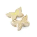 Khaki Butterfly Velvet Ring Box Cute Animal Shape Jewelry Storage Display Case for Gift - Khaki