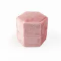 Scatola per anelli in velluto esagonale rosa, portagioie vintage per proposta. - Anello Singolo Esagonale / 50x44x45mm / G118