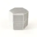 Scatola per anelli esagonale in velluto grigio confezione gioielli vintage matrimonio - Anello Singolo Esagonale / 50x44x45mm / G68