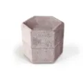 Scatola per anelli esagonale in velluto rosa antico, ideale per proposte e presentazione gioielli. - Anello Singolo Esagonale / 50x44x45mm / G87