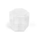 Scatola anello esagonale in velluto bianco per proposta, elegante cofanetto portagioie vintage. - Anello Singolo Esagonale / 50x44x45mm / G91
