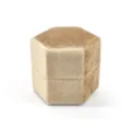 Scatola per anelli in velluto esagonale kaki, astuccio portagioie vintage per proposte. - Anello Singolo Esagonale / 50x44x45mm / G98