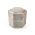 Scatola per anelli in velluto esagonale variante per proposta e display di gioielli. - Anello Singolo Esagonale / 50x44x45mm / G113