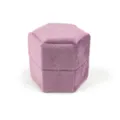 Scatola Anello Velluto Viola Esagonale Proposta Gioielli Conservazione Variante Articolo - Anello Singolo Esagonale / 50x44x45mm / IS37