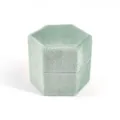 Scatola per anelli esagonale in velluto verde menta, portagioie vintage per proposta. - Anello Singolo Esagonale / 50x44x45mm / IS59