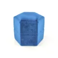 Scatola per anelli esagonale in velluto blu, portagioie vintage per proposta e fidanzamento. - Anello Singolo Esagonale / 50x44x45mm / IS66