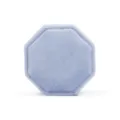 Boîte à bague octogonale en velours, élégant coffret à bijoux pour bagues et accessoires. - Boîte à bague double octogonale / Bleu