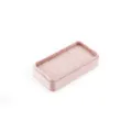 Boite organisateur de plateau d'affichage de bague en velours rose pour rangement de bijoux. - Plateau à Bagues Coins Arrondis / Rose