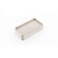 Plateau de présentation de bague en velours beige, boîte de rangement bijoux modèle. - Plateau à Bagues Coins Arrondis / Beige