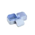 Jolie boite a bijoux bague en velours bleu clair, etui de rangement souple et chic. - Boîtes à colliers octogonales biseautées / Bleu clair