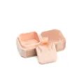 Boite a bijoux octogonale en velours rose, elegant rangement pour bagues et colliers cadeau. - Boîtes à colliers octogonales biseautées / Rose