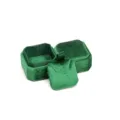 Boîte à bagues octogonale en velours vert foncé, emballage cadeau de luxe et rangement. - Boîtes à colliers octogonales biseautées / Vert foncé