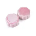 Pink velvet ring box, portable mini flower-shaped jewelry storage for proposal and gift. - Single Ring / Pink