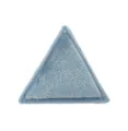 Boite a bague triangle en velours bleu presentoir a bijoux etui doux en peluche mini boite - Boîte à bague unique triangulaire / Bleu Clair