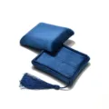 Blue Velvet Jewelry Box with Tassel, Portable Ring Necklace Storage Case for Women Elegant Display - Ring Style (G119)