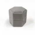 Scatola per anelli in velluto esagonale grigia, cofanetto portagioie morbido per anelli e regali. - Anello Singolo Esagonale / 50x44x45mm / IS17