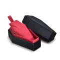 Black velvet coffin jewelry box, red interior ring and necklace organizer for Halloween. - G90+IS45 Necklace Box