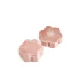 Rosa Samt Schneeflocke Kristall Ringbox fuer Schmuckaufbewahrung Etui Geschenk Box - Einzelring / Rosa