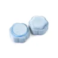 Boîte à bague fleur en velours bleu, mini étui de rangement portable pour bijoux cadeaux. - Boîte Pétale Bague Unique (G80) / Bleu clair