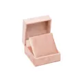 Rosa Samt Schmuckschatulle für Ringe und Halsketten, tragbare Anhänger Geschenkbox Variante. - Quadratische rechtwinklige Klapp-Anhängerboxen mit Scharnier / Rosa