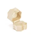 Champagnerfarbene Samt Ringbox sechseckig tragbare Mini Schmuckbox für Ringdarstellung - Champagner