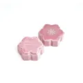 Rosa Samt Ringbox Schneeflocke Design, edles Schmuckkästchen für Ringaufbewahrung. - Einzelring / Rosa
