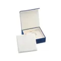 Blue velvet jewelry box with white inner lining, multi-functional storage for rings and bracelets. - Bracelet Necklace Card Box (G119)