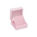 Rosa Samt Schmuckkästchen für Ringe Ketten Tragbare Aufbewahrung Display Geschenkbox - Quadratische rechtwinklige Klapp-Anhängerboxen mit Scharnier / Rosa