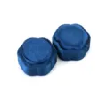 Dark Blue Velvet Ring Box Portable Mini Petal Jewelry Storage Gift Case Container - Single Ring Petal Box (G119) / Dark Blue