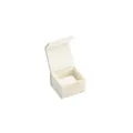 Beige velvet ring box, elegant small jewelry storage box for rings and stud earrings. - Folding Ring Box (G96)