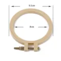 Telaio da ricamo in plastica 9.5cm esterno 8cm interno punto croce cornice rotonda variante - Cerchio Effetto Bambù 9.5cm / Diametro 9.5cm Interno 8cm