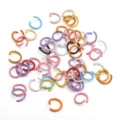 50 Stk. Bunte Metall Biegeringe Offene Oesen Basteln Schmuckherstellung Zubehoer Mehrfarbig - 50 Stück/Packung (1.2x10mm) / Zufällige Mischfarben