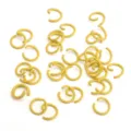 50 Stk. gelbe Metall-Spaltringe fuer DIY handgemachte Schmuckherstellung Verbinder Schluesselanh. - 50 Stück/Packung (1.2x10mm) / Gelb