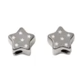 Perles d'étoile en argent électro plaqué acrylique pour accessoires de bijoux DIY - 1 Pièce / Argent