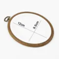 Oval imitation wood embroidery hoop, plastic cross stitch frame, size 12x9.5cm for craft. - Oval X-Small (Width 12cm x Length 15cm)