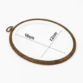 Oval faux wood embroidery hoop rubber plastic cross stitch ring with vintage ring 16x12cm - Oval Small (Width 15cm x Length 19cm)