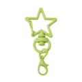Green star lobster clasp metal keychain DIY bag charm accessory pendant hook clip part - Green 2 Pcs/Pack